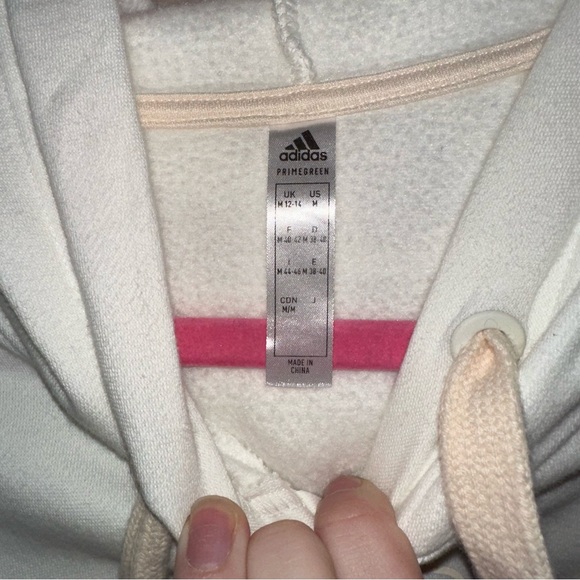 085 Adidas Candice Parker Collab- White Ace Hoodie - Size M - Picture 2 of 5